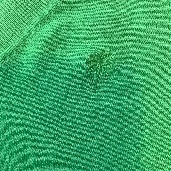 Lilly Pulitzer Green V Neck Sweater Cotton Long Sleeves Womens Size Extra Small - Picture 5 of 6